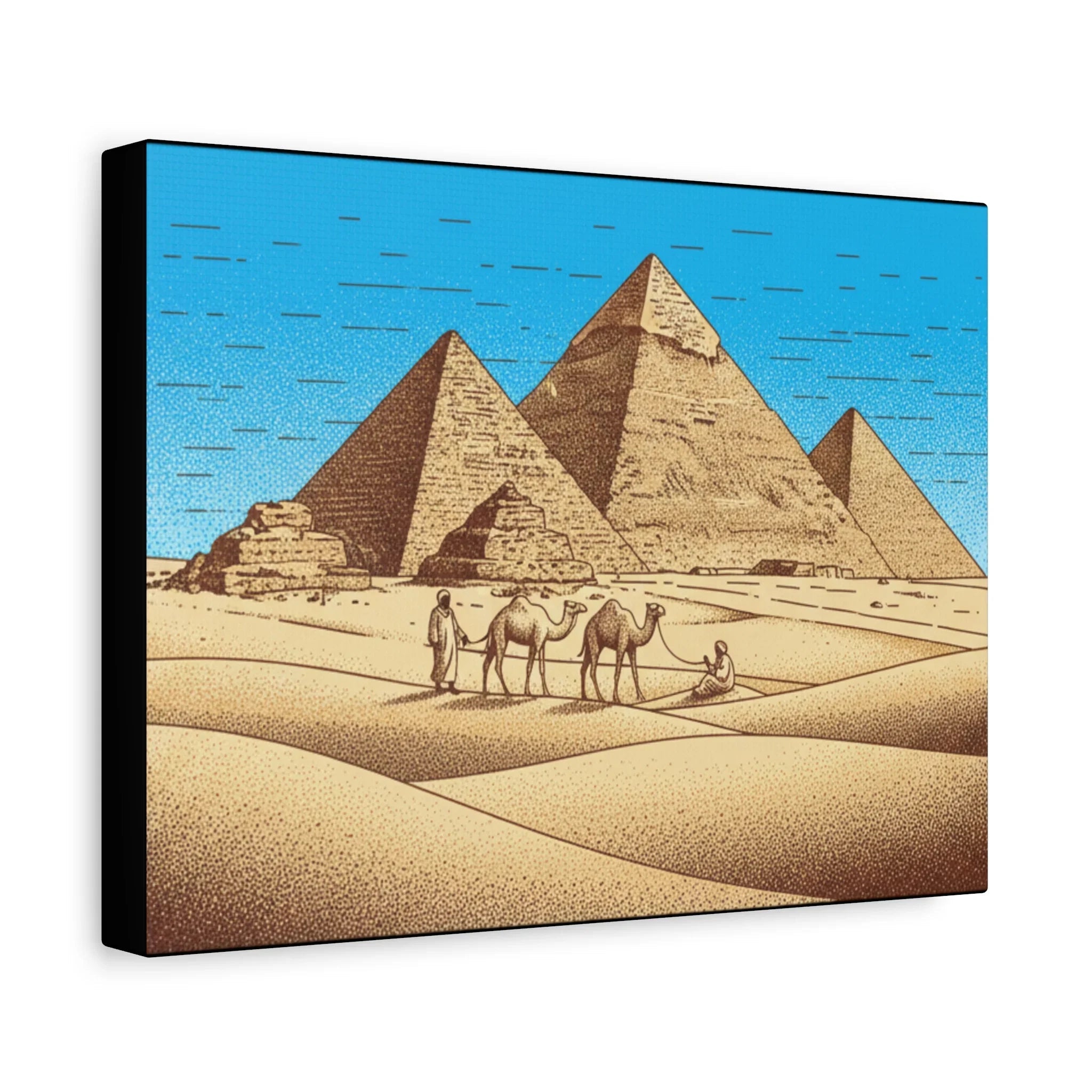 Egyptian Pyramids Panoramic Canvas Matte Stretched 1.25" Printify