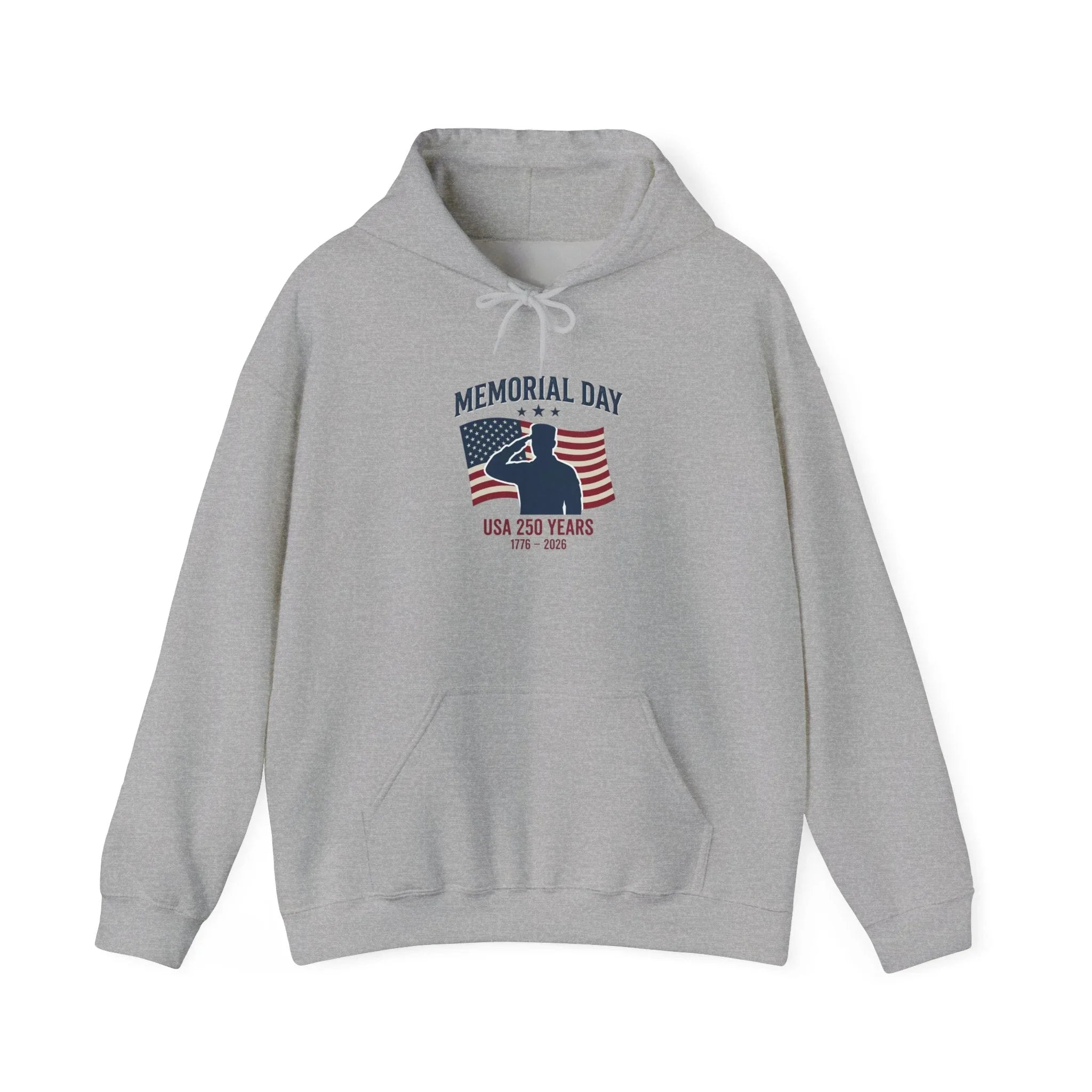 Memorial Day USA 250 Hoodie | Vintage Distressed Patriotic Printify