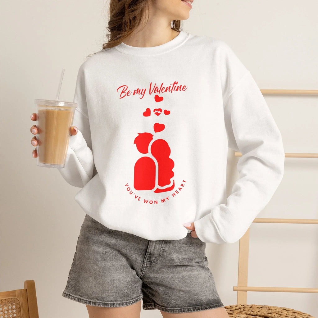 Love Saint Valentine Day Sweatshirt | Valentine Heart Design Printify