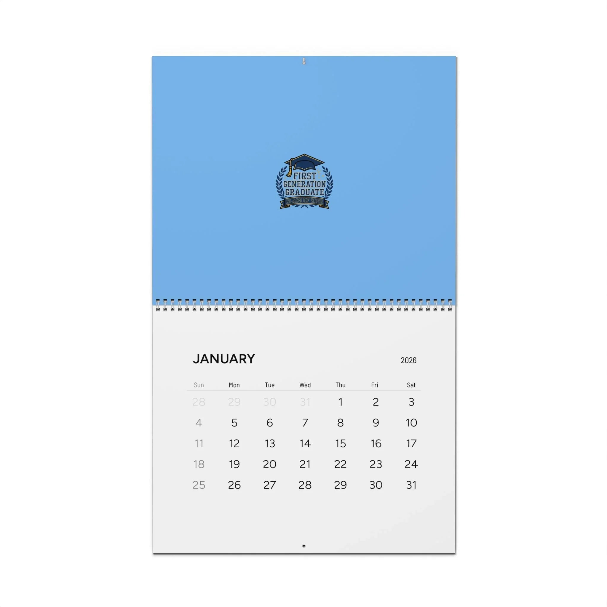 First Generation Graduate Class of 2026 Wall Calendar | Graduation Year Planner Printify