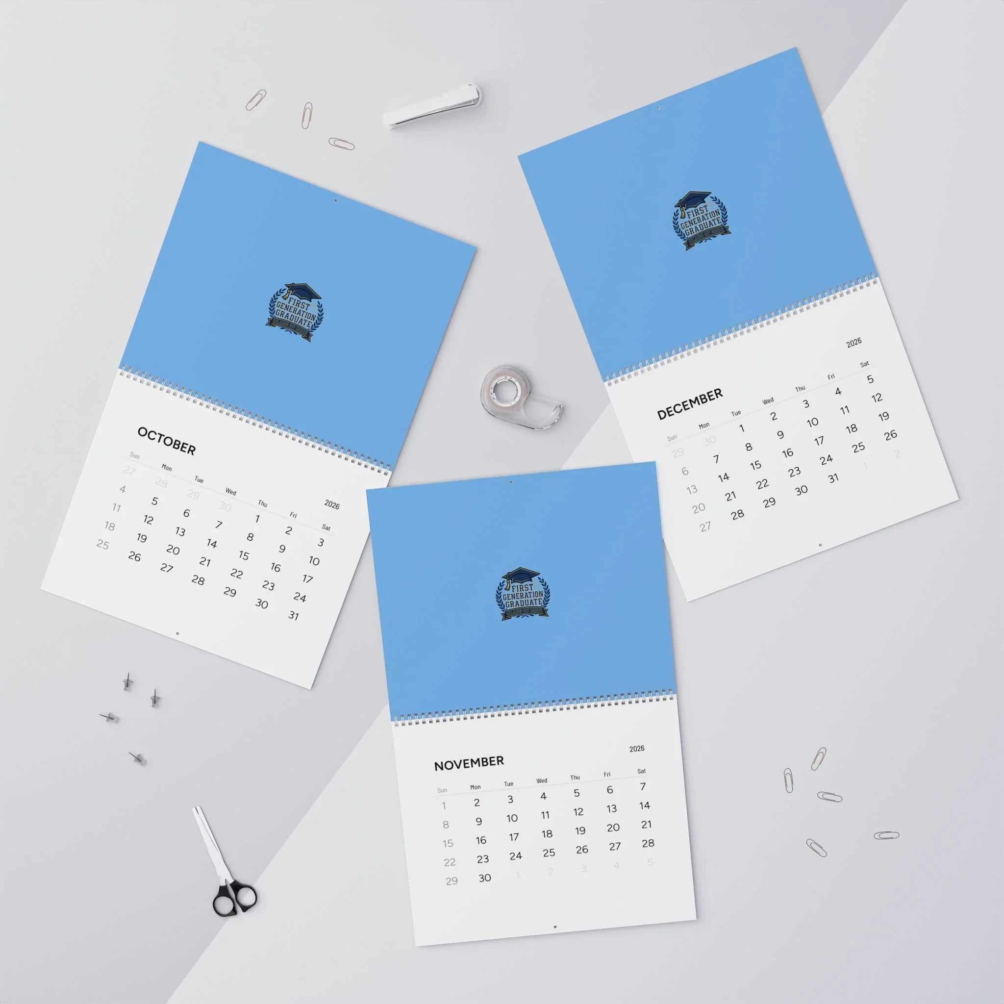 First Generation Graduate Class of 2026 Wall Calendar | Graduation Year Planner Printify