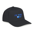 “I’m With IA” Mid Profile Baseball Cap - Blue Heart Design Printify