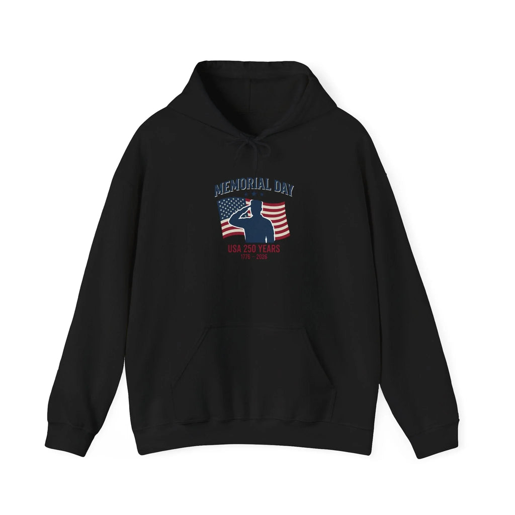 Memorial Day USA 250 Hoodie | Vintage Distressed Patriotic Printify