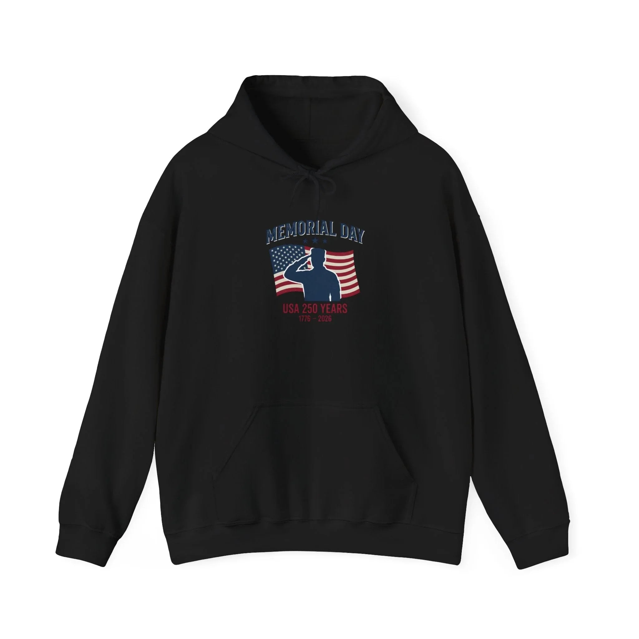 Memorial Day USA 250 Hoodie | Vintage Distressed Patriotic Printify
