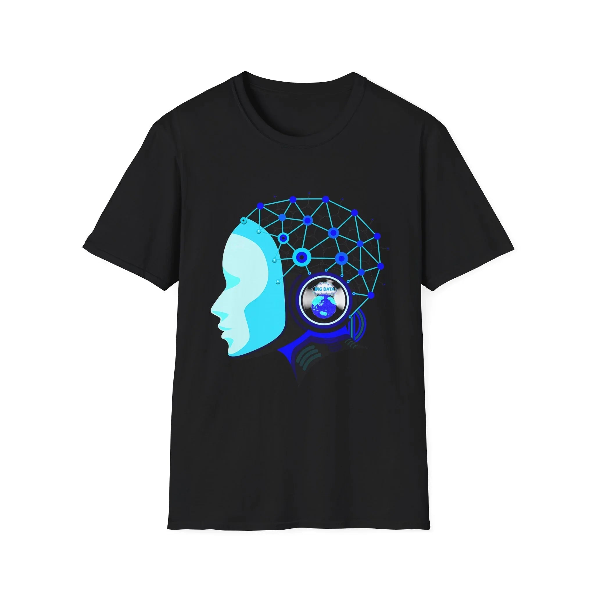 AI Neural Network Head T-Shirt | Futuristic Tech Brain Design Printify