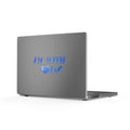 Matte MacBook Case — "I'M WITH IA" Blue Heart & Feather Laptop Cover Printify