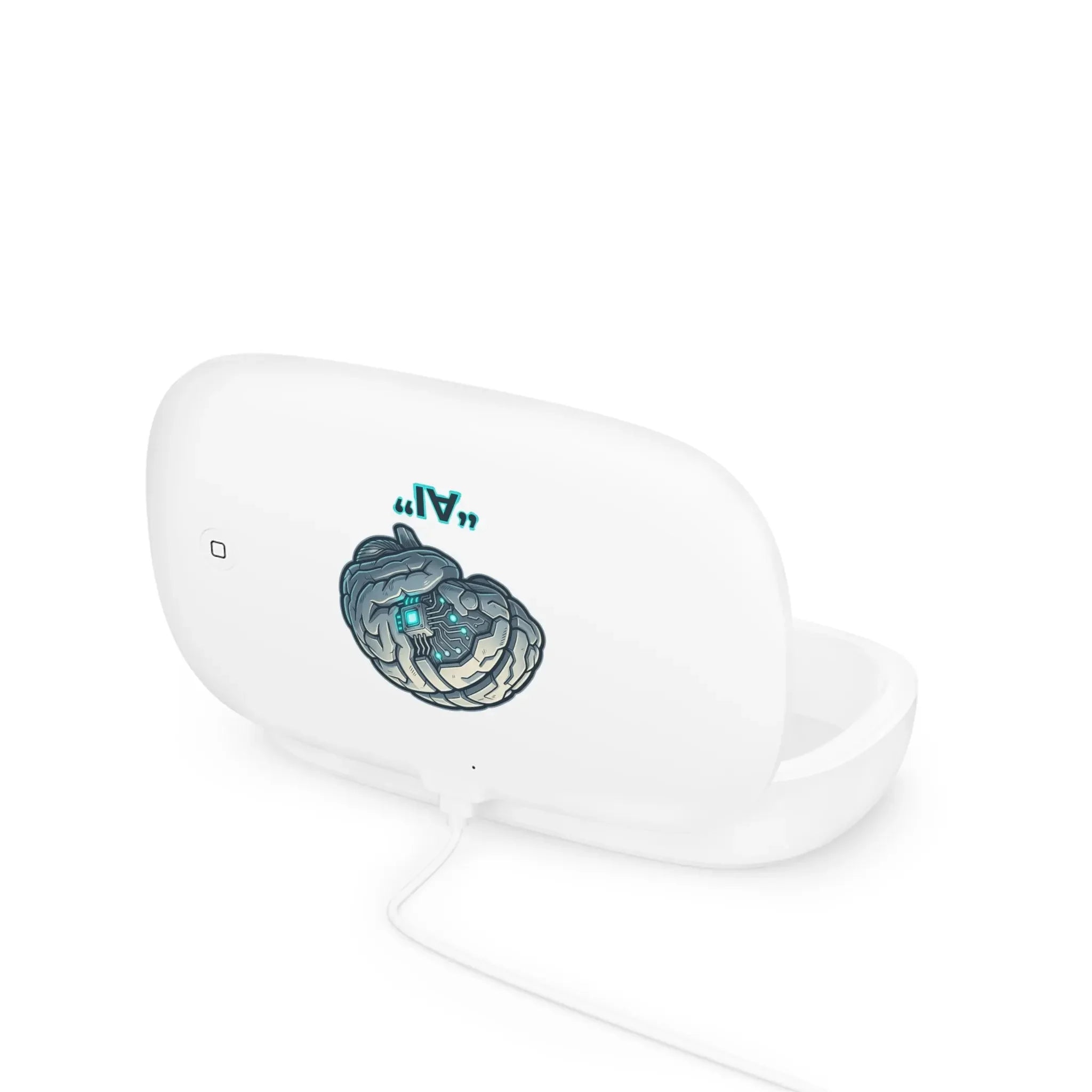 Stérilisateur UV téléphone et chargeur avec IA et chargeur sans fil — Qi 2-en-1 Printify