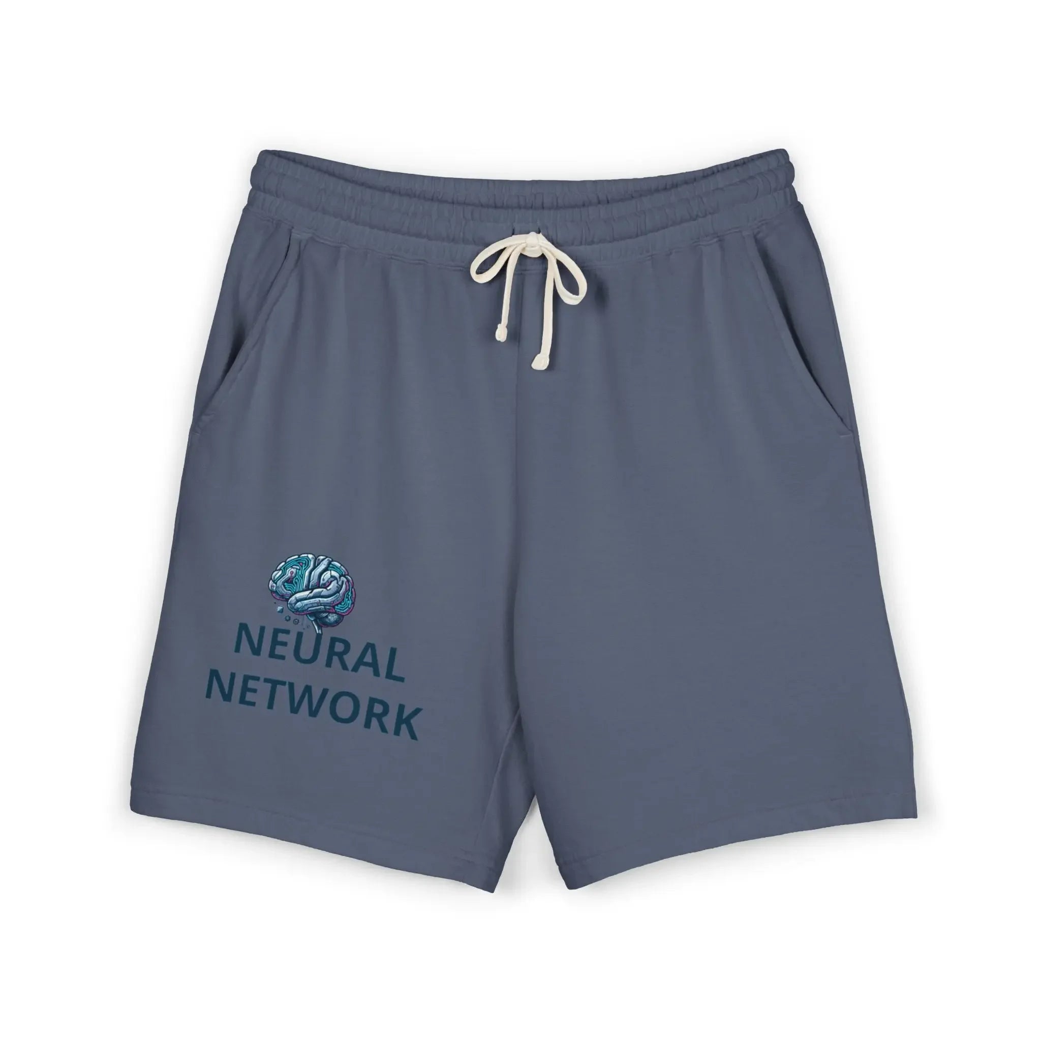 Shorts de jogging en polaire Neural Network — shorts détente avec motif cerveau tech Printify