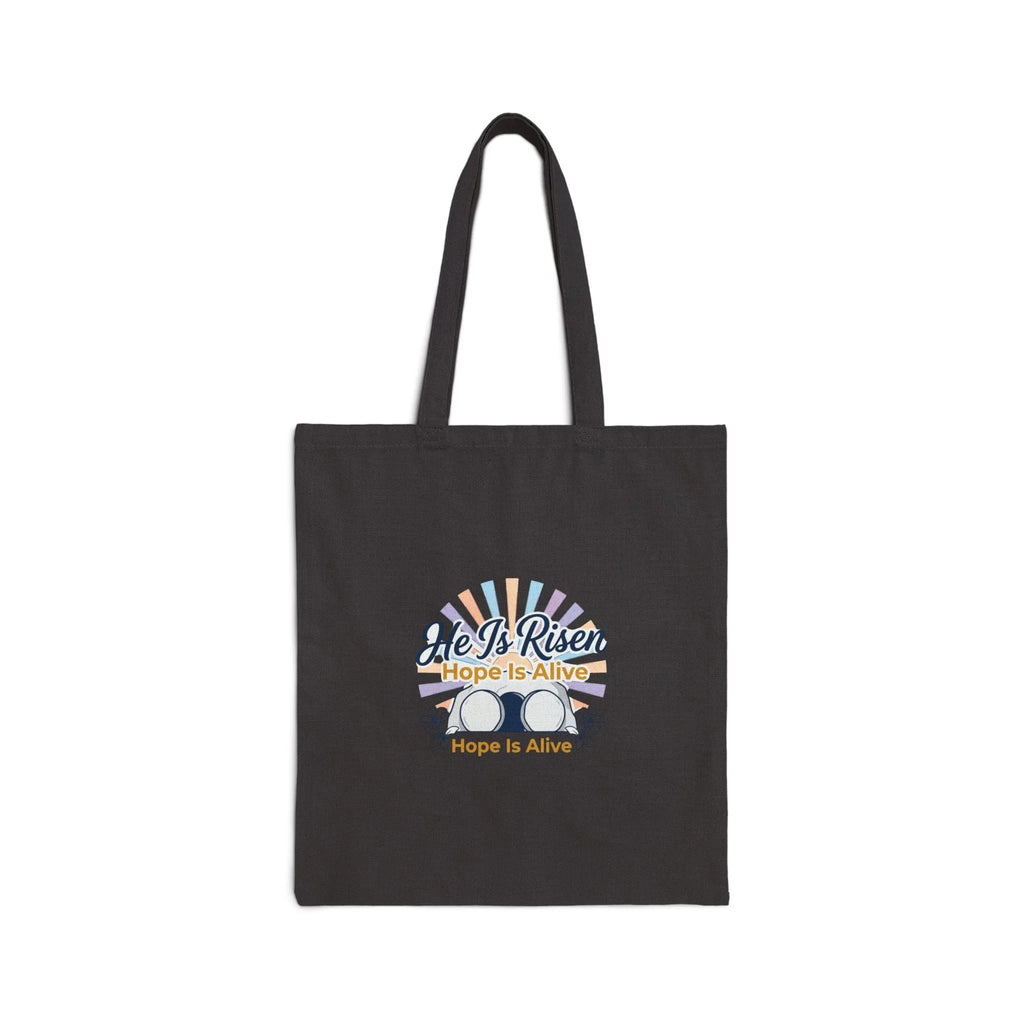 He Is Risen Tote | Christian Easter Canvas Tote, Resurrection Faith Design Printify