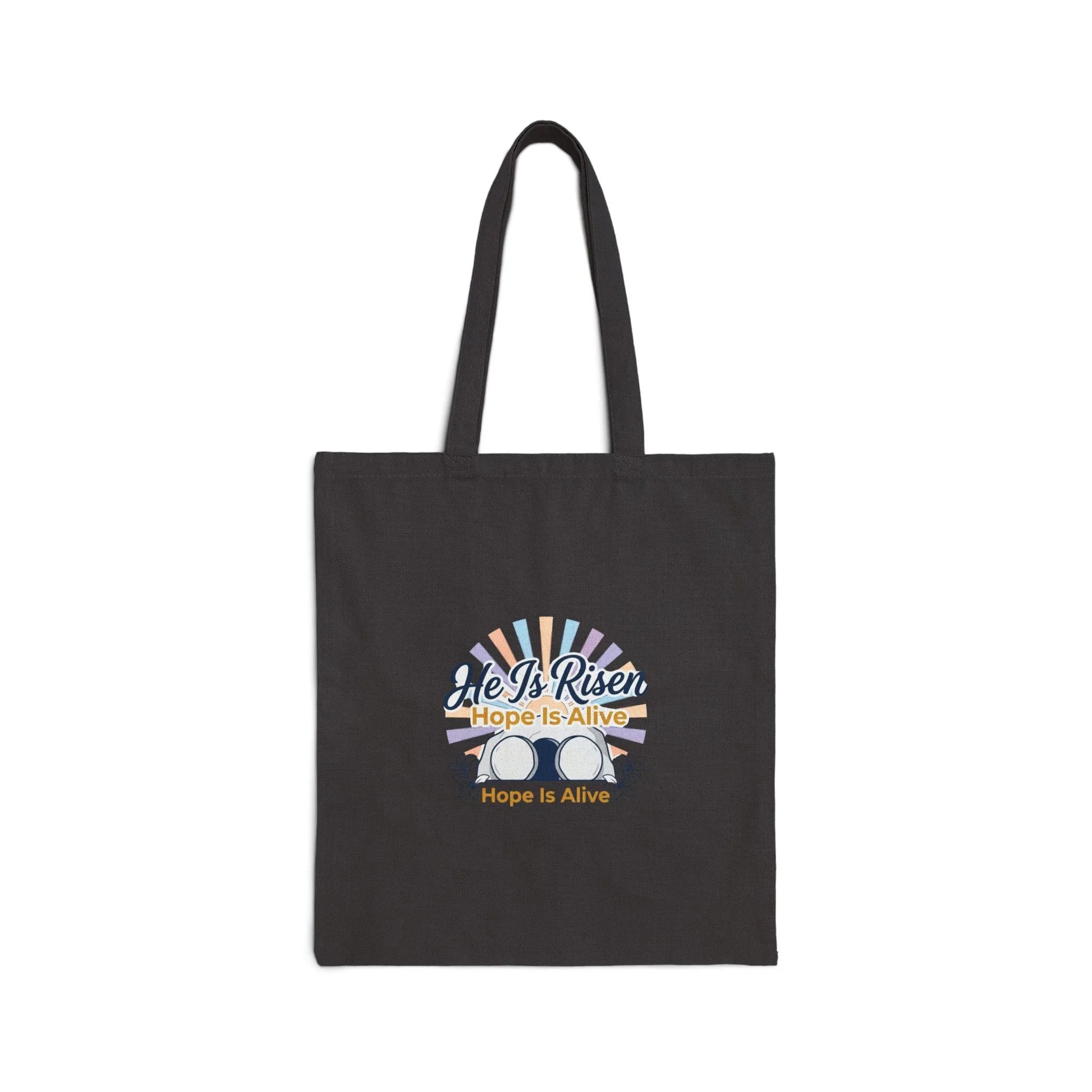 He Is Risen Tote | Christian Easter Canvas Tote, Resurrection Faith Design Printify