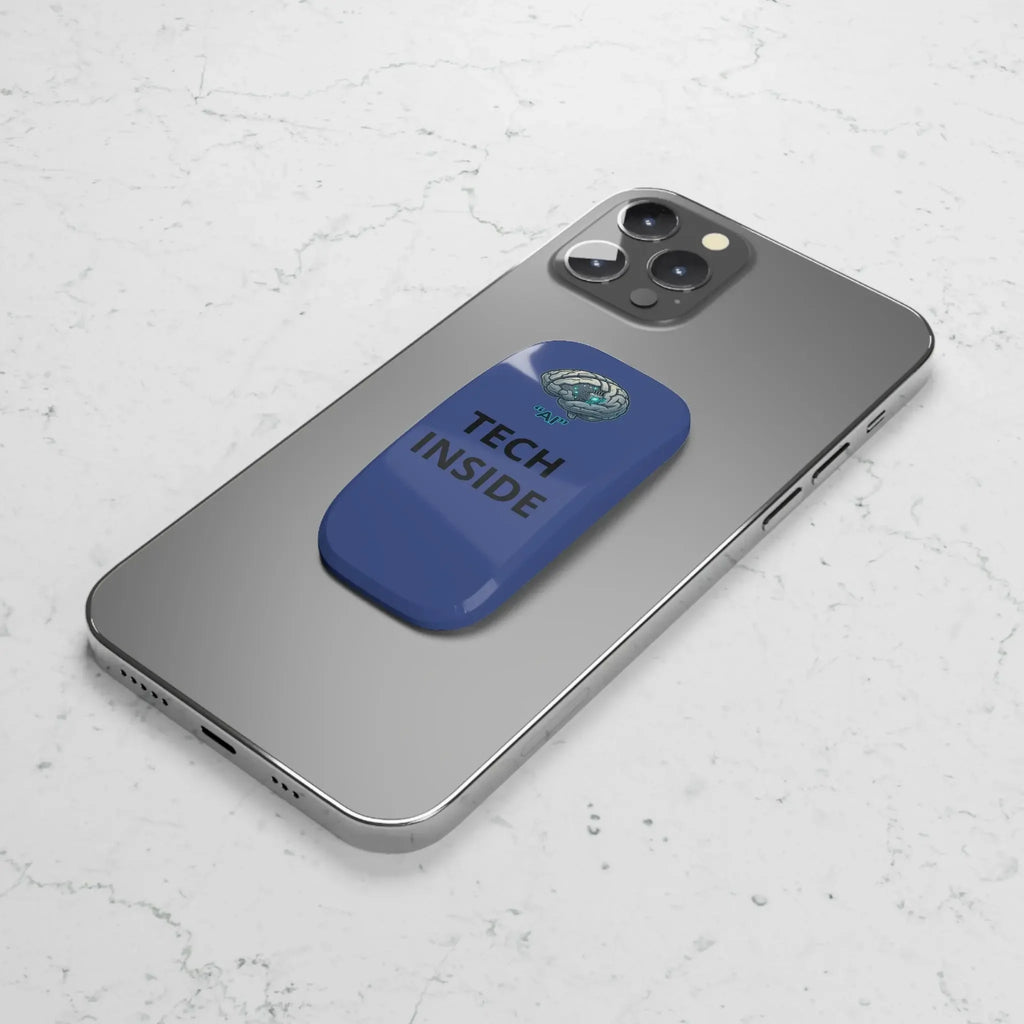 Grip de téléphone — support à clipser design cerveau « IA » avec « technologie à l’intérieur » Printify