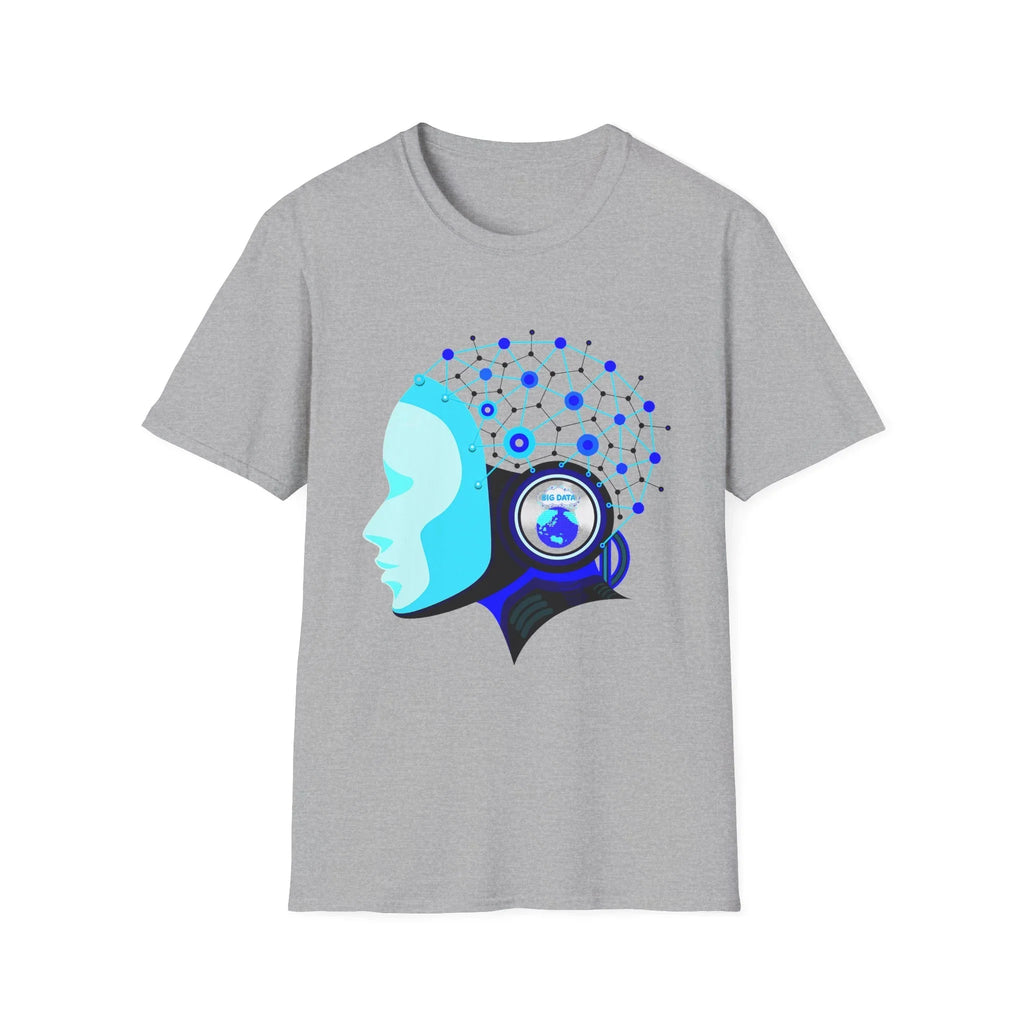 AI Neural Network Head T-Shirt | Futuristic Tech Brain Design Printify