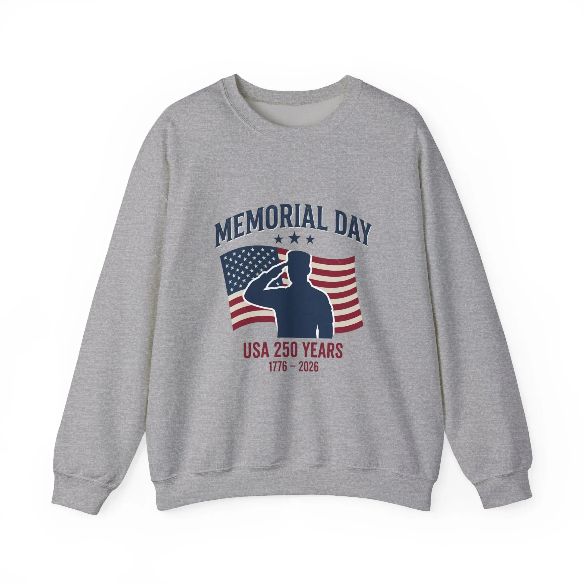 Memorial Day USA Crewneck Sweatshirt | vintage distressed patriotic Printify