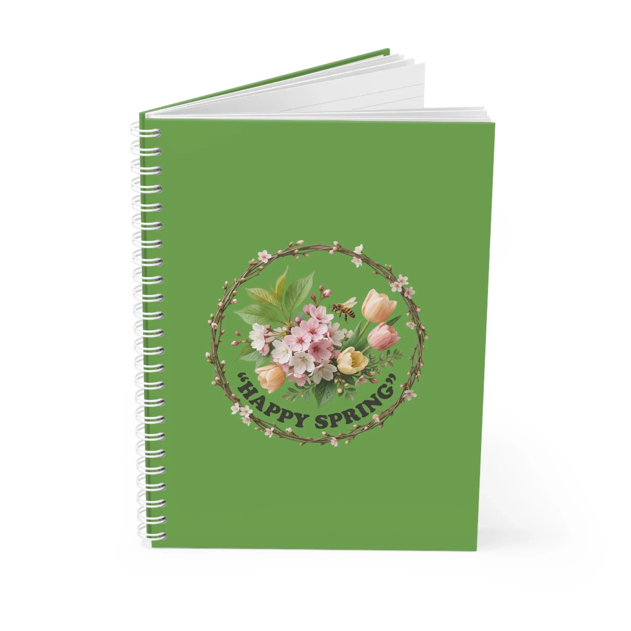 Spring Floral Spiral Notebook — Easter Gift Journal Printify