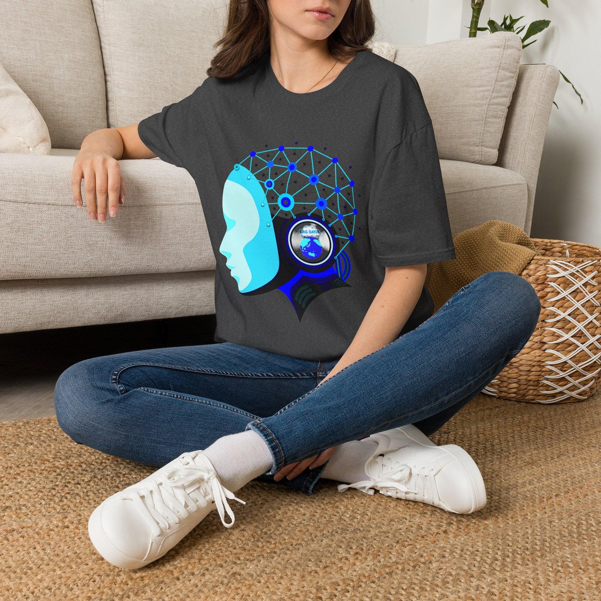 AI Neural Network Head T-Shirt | Futuristic Tech Brain Design Printify
