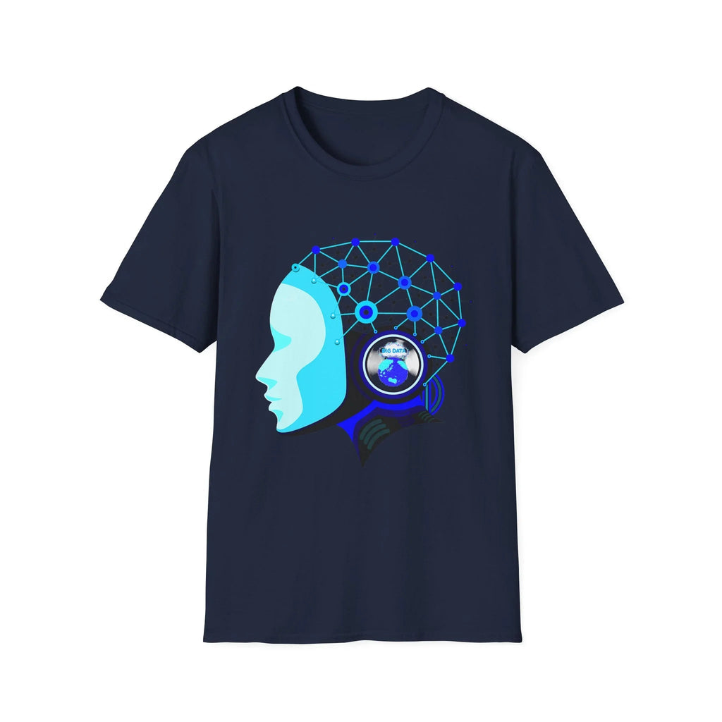 AI Neural Network Head T-Shirt | Futuristic Tech Brain Design Printify