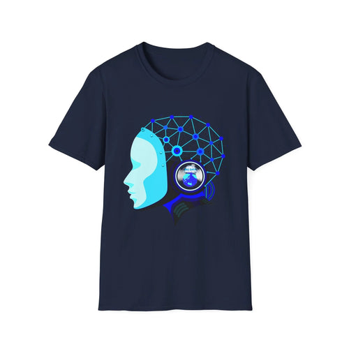 AI Neural Network Head T-Shirt | Futuristic Tech Brain Design Printify