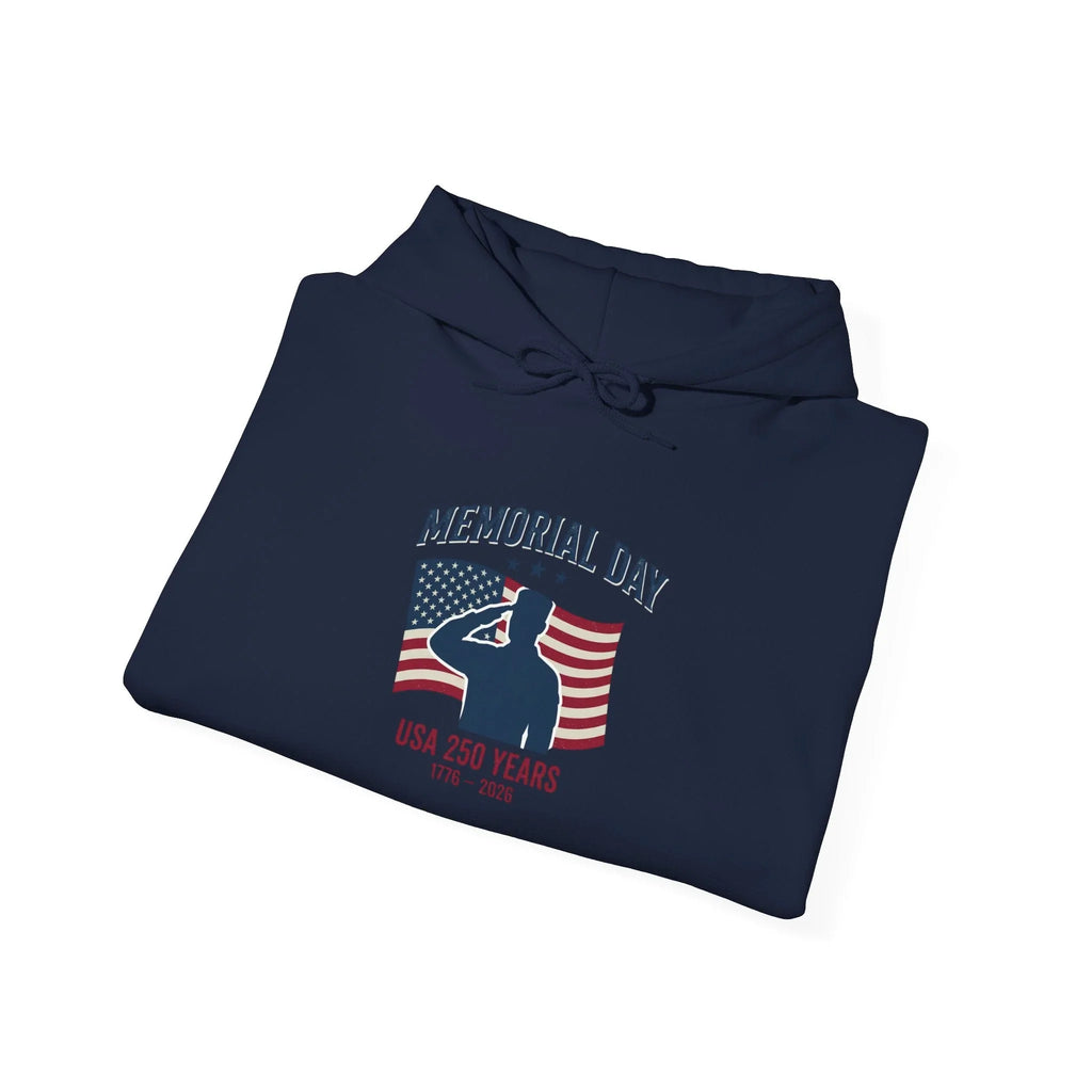 Memorial Day USA 250 Hoodie | Vintage Distressed Patriotic Printify