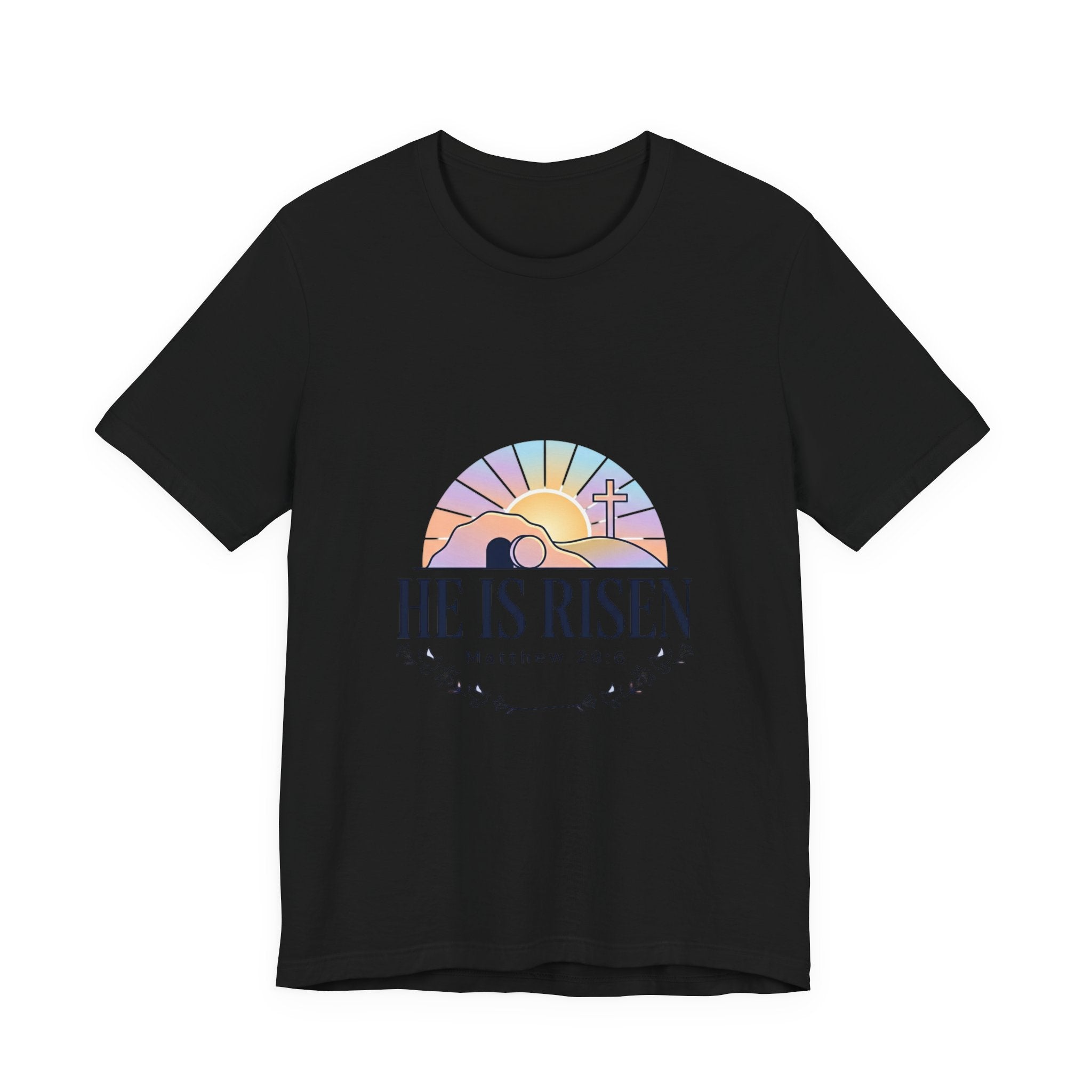 He Is Risen Tee | Easter shirt, Christian apparel, resurrection scripture shirt Printify