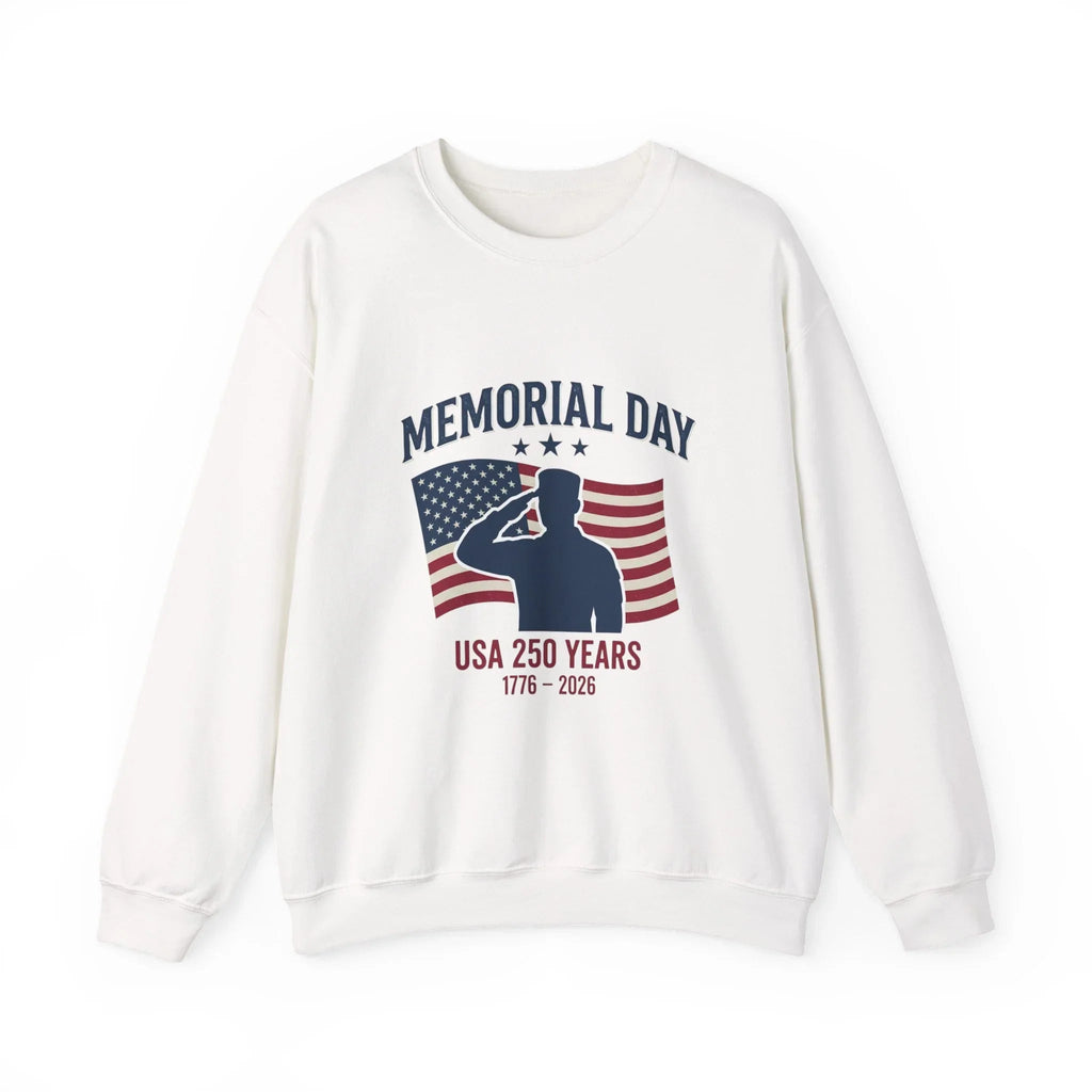 Memorial Day USA Crewneck Sweatshirt | vintage distressed patriotic Printify