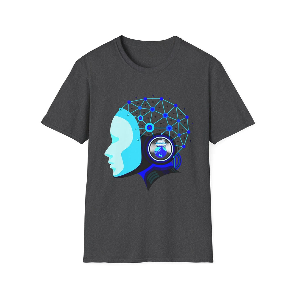 AI Neural Network Head T-Shirt | Futuristic Tech Brain Design Printify