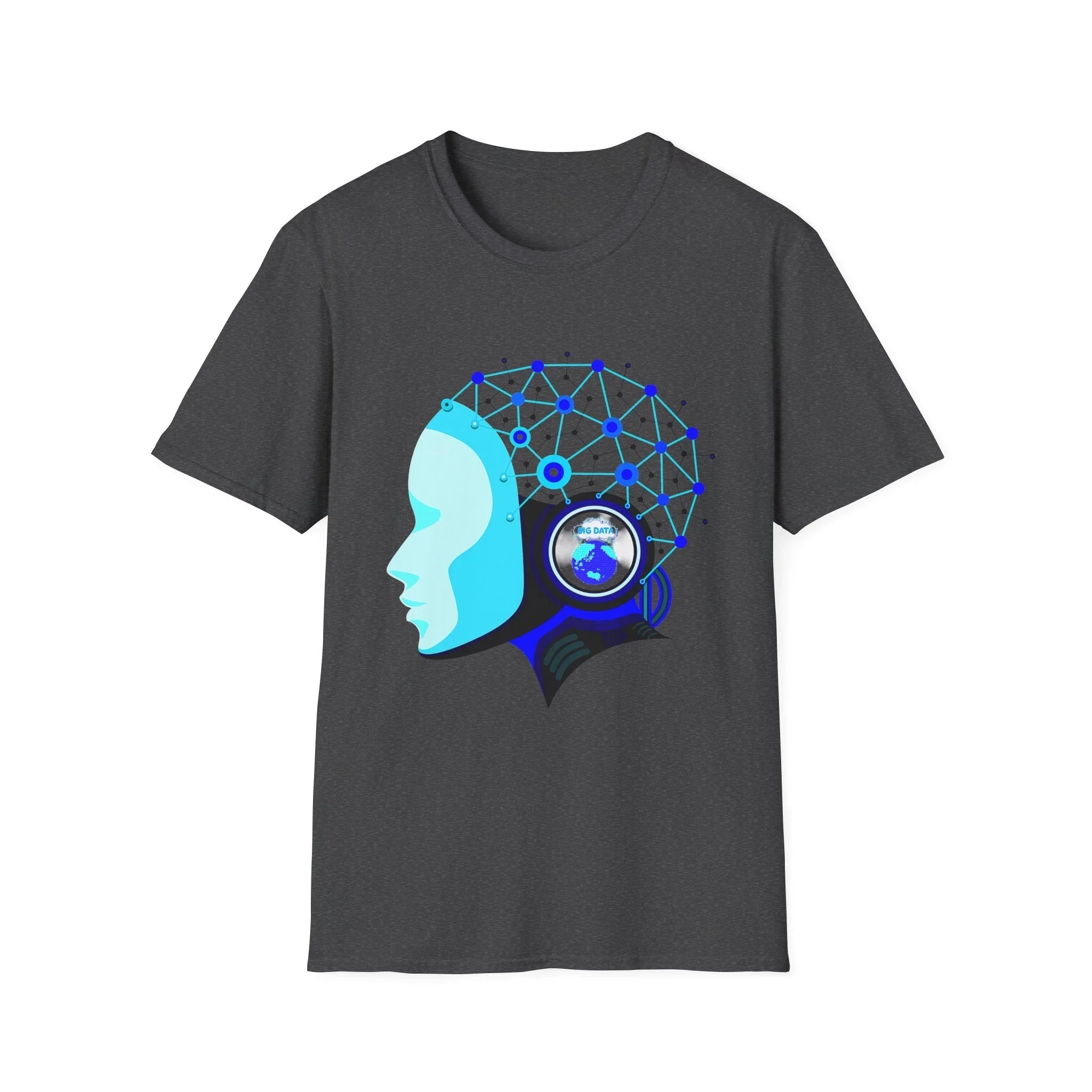 AI Neural Network Head T-Shirt | Futuristic Tech Brain Design Printify