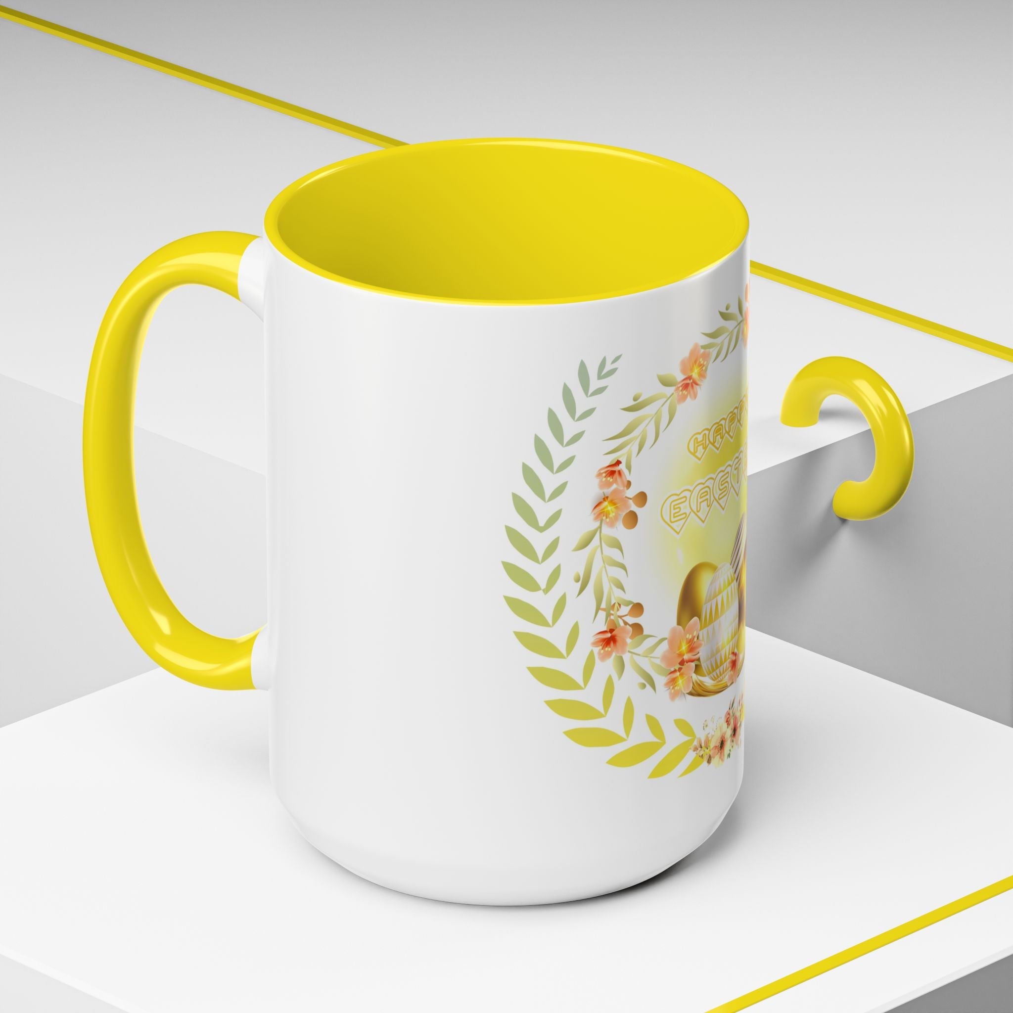 Easter Bunny Egg Accent Coffee Mug — Happy Easter Day Ceramic Mug (11/15oz) Printify