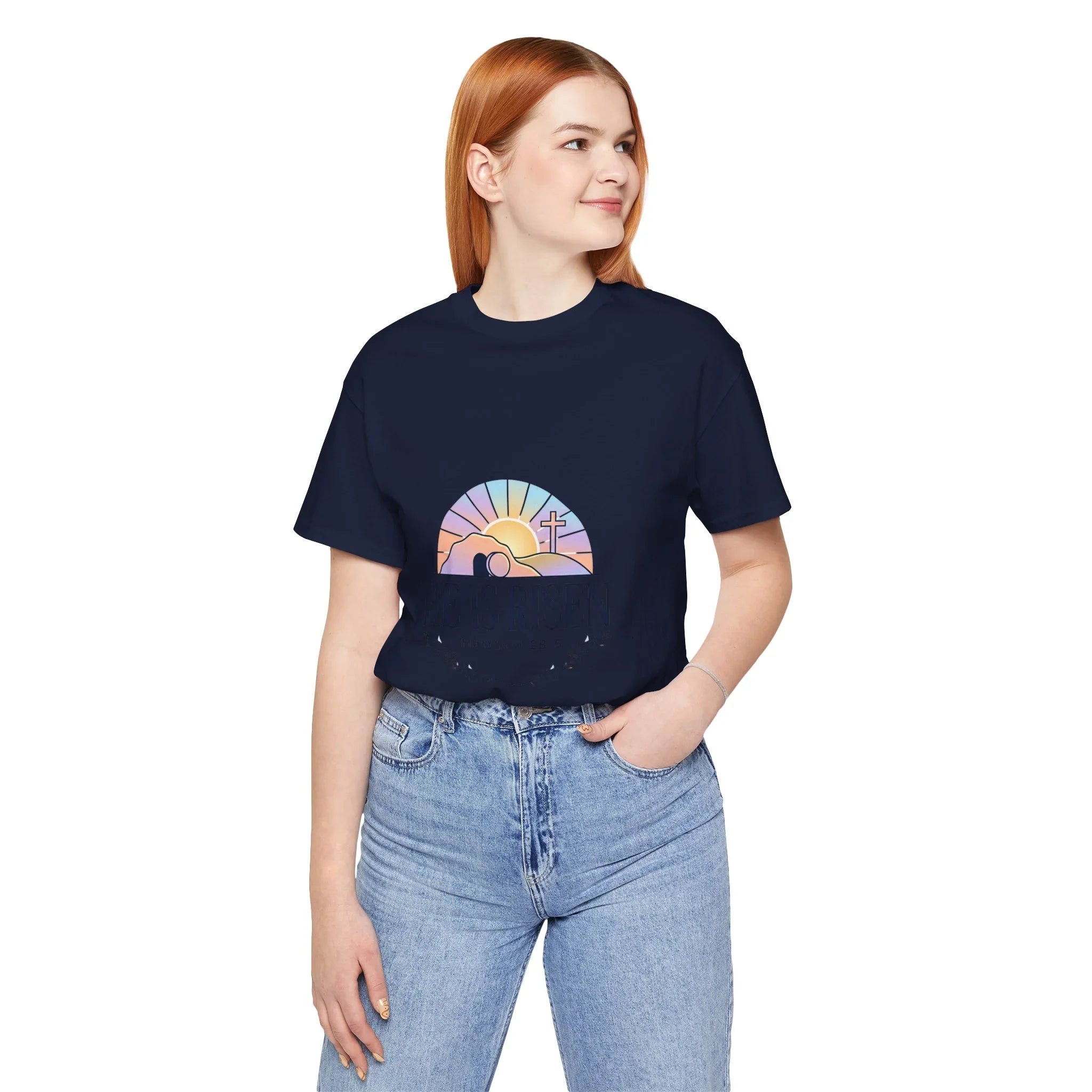 He Is Risen Tee | Easter shirt, Christian apparel, resurrection scripture shirt Printify