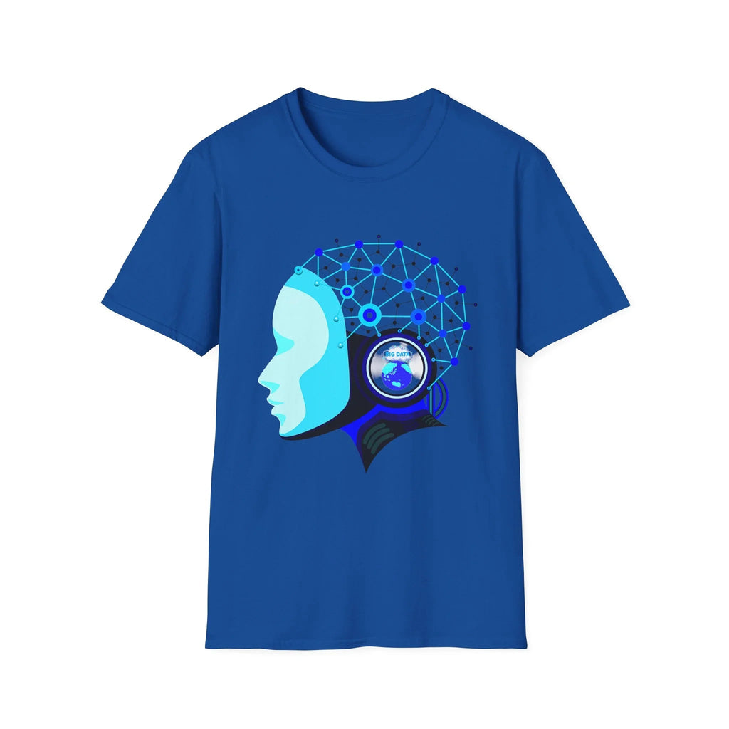 AI Neural Network Head T-Shirt | Futuristic Tech Brain Design Printify