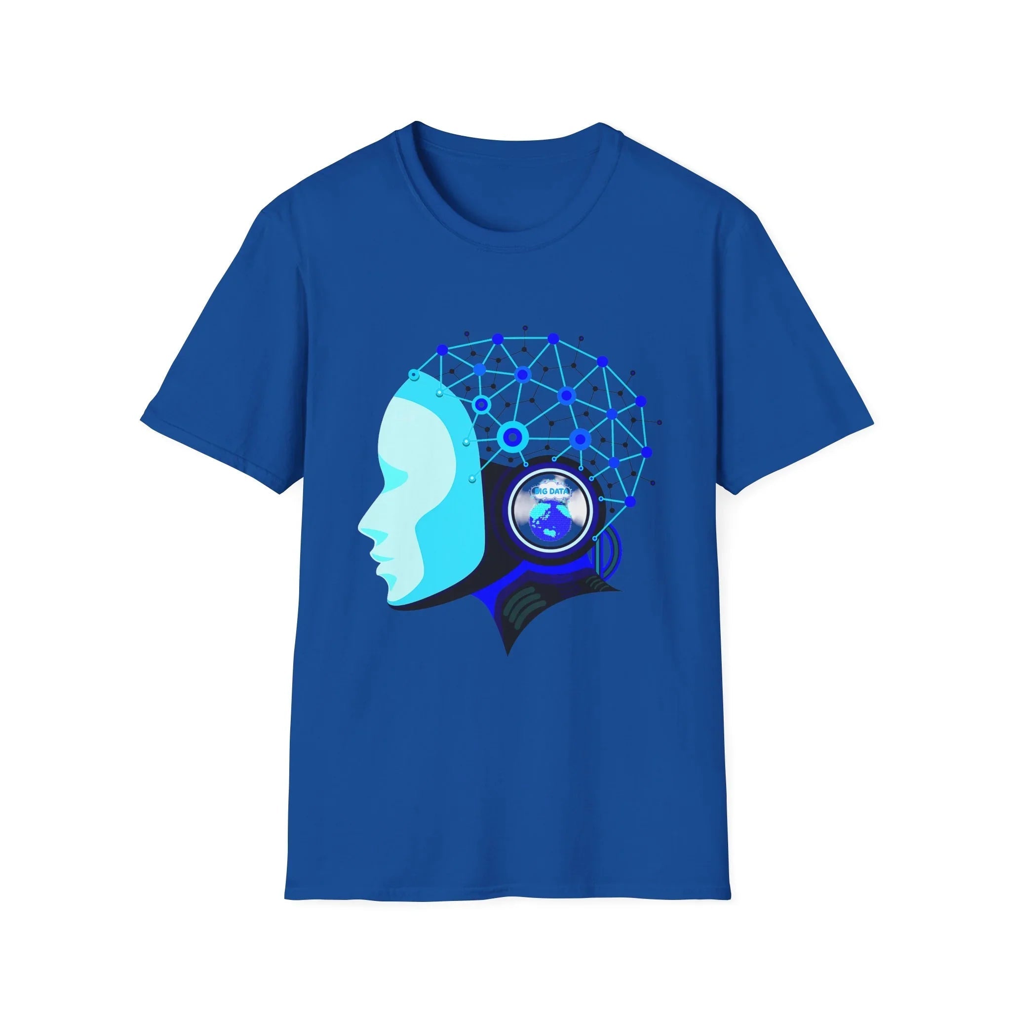 AI Neural Network Head T-Shirt | Futuristic Tech Brain Design Printify