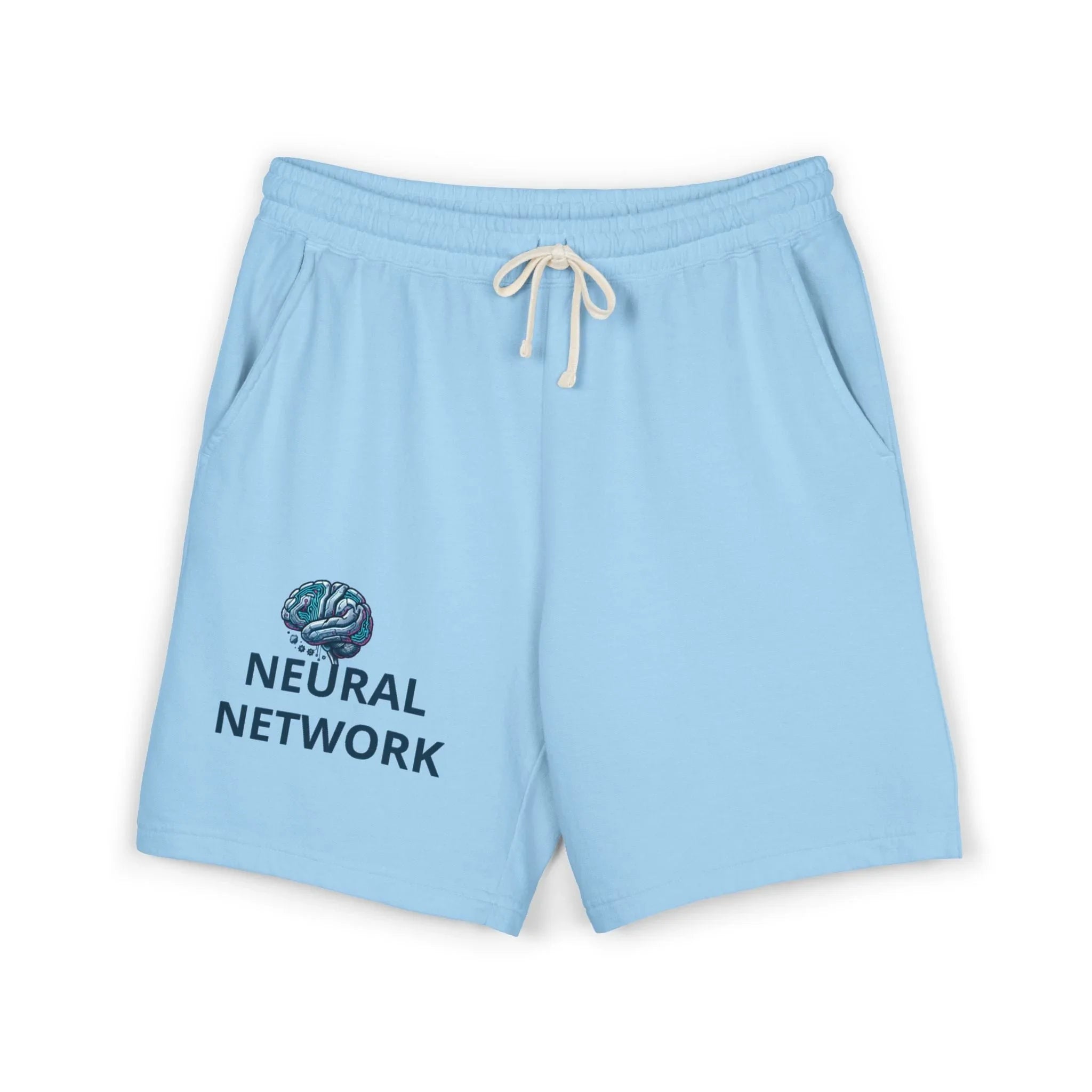 Shorts de jogging en polaire Neural Network — shorts détente avec motif cerveau tech Printify