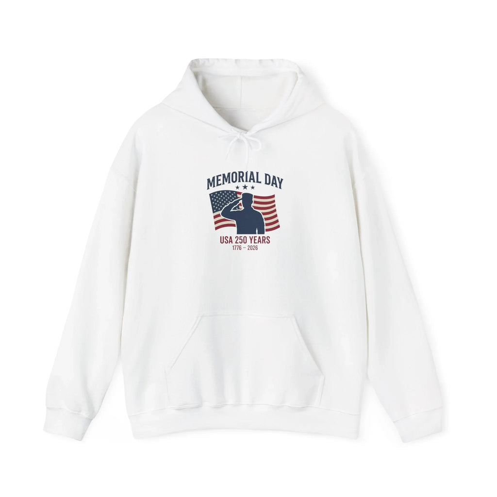 Memorial Day USA 250 Hoodie | Vintage Distressed Patriotic Printify