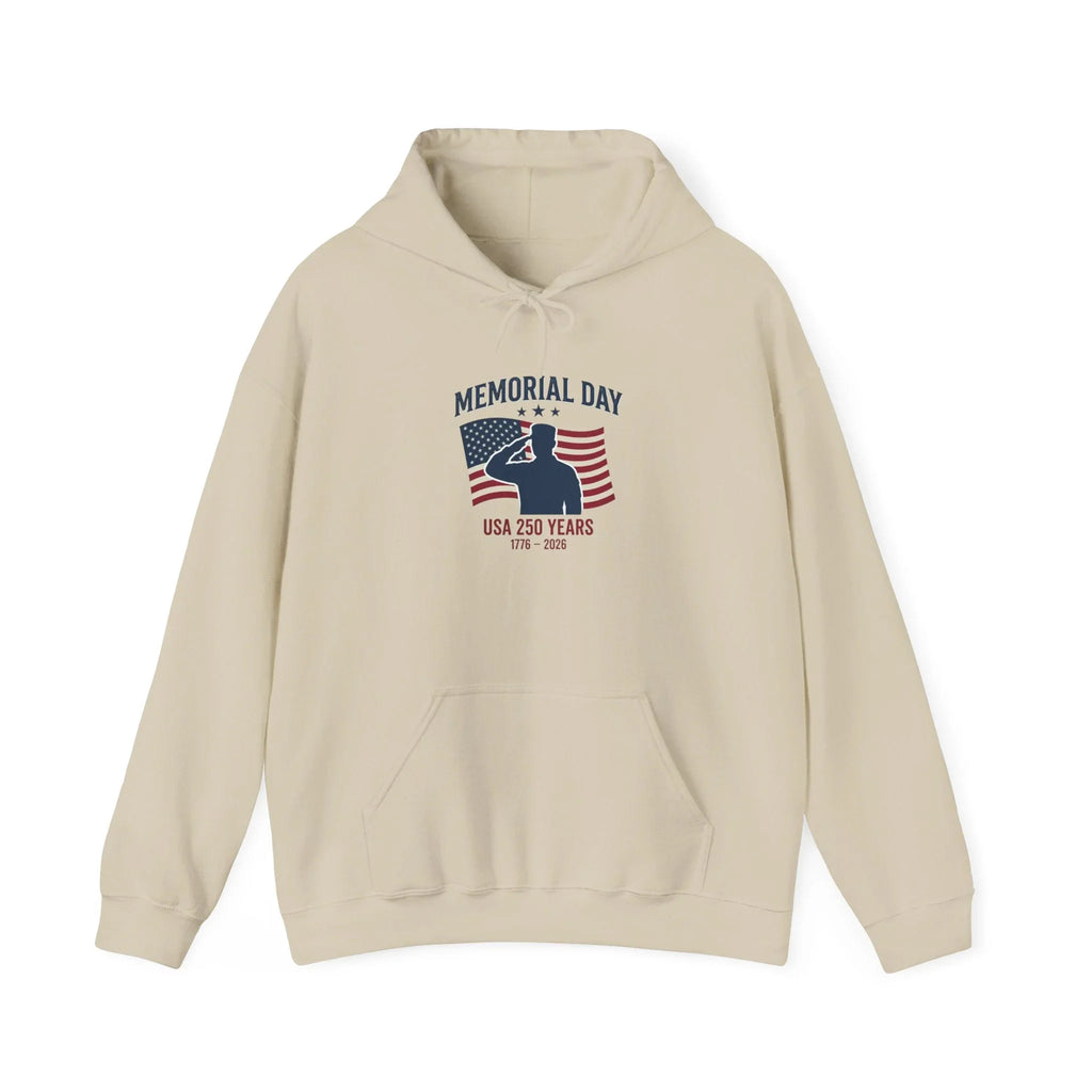 Memorial Day USA 250 Hoodie | Vintage Distressed Patriotic Printify