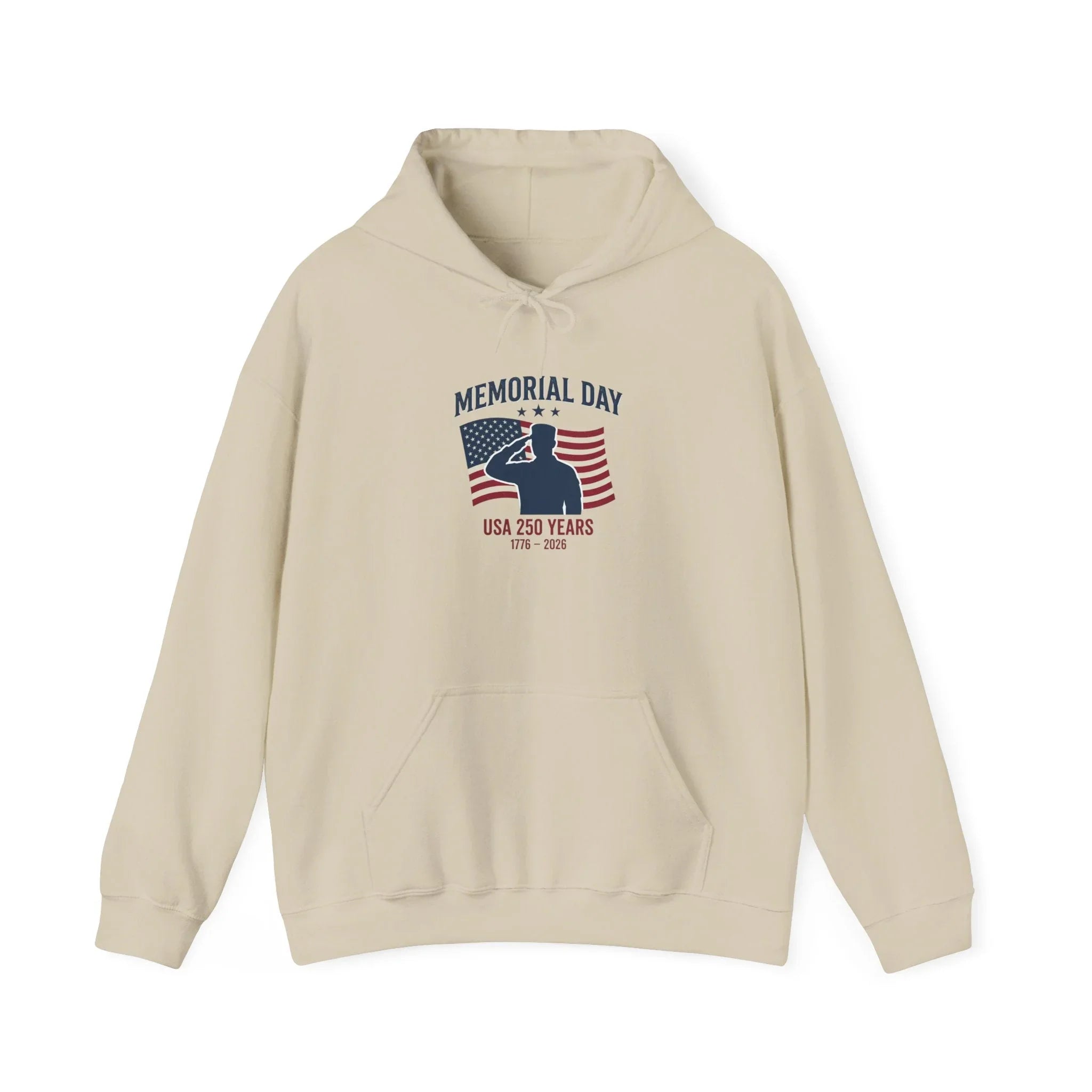 Memorial Day USA 250 Hoodie | Vintage Distressed Patriotic Printify