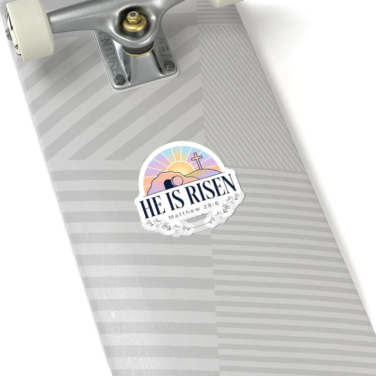He Is Risen Sticker | Christian Easter, Matthew 28:6, Resurrection Vinyl Printify