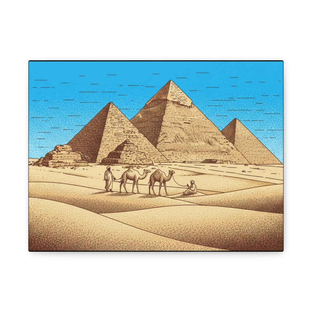 Egyptian Pyramids Panoramic Canvas Matte Stretched 1.25" Printify