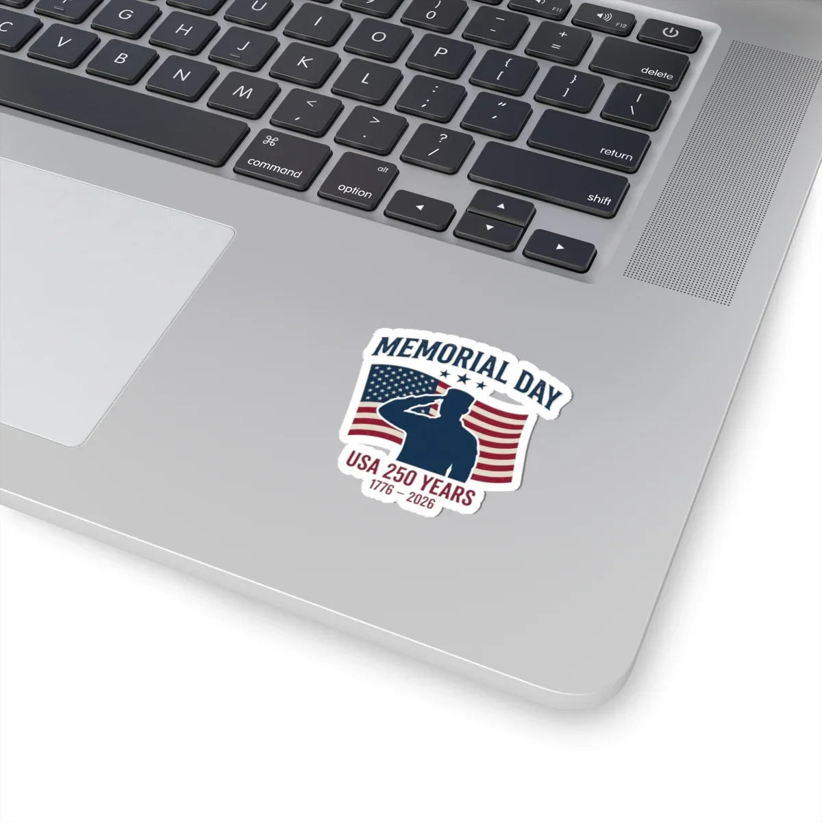 Memorial Day USA Sticker | vintage distressed red white blue Printify