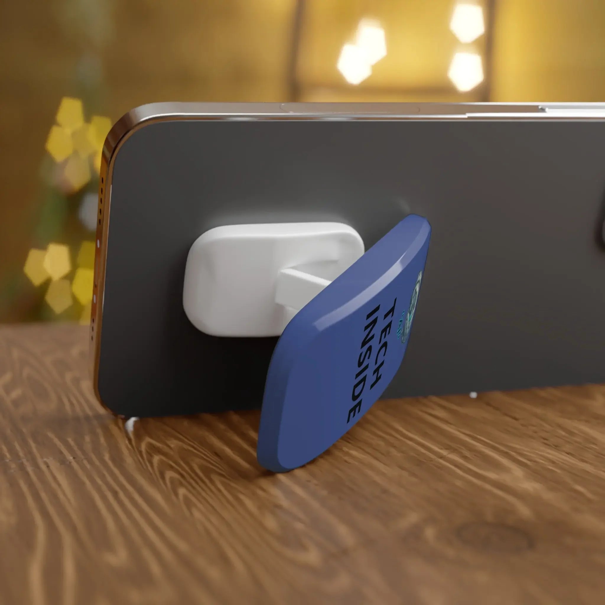 Grip de téléphone — support à clipser design cerveau « IA » avec « technologie à l’intérieur » Printify