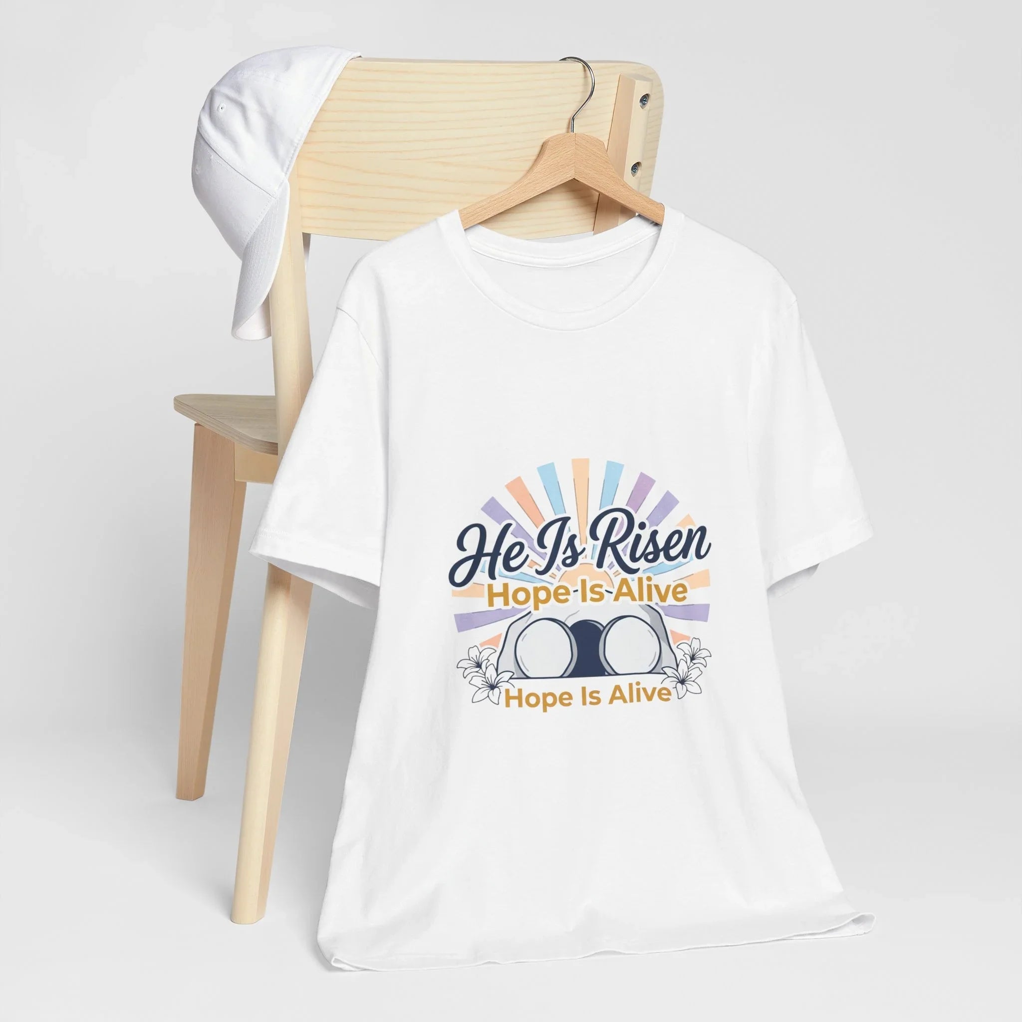He Is Risen Tee | Easter shirt, Christian apparel, resurrection faith tee Printify