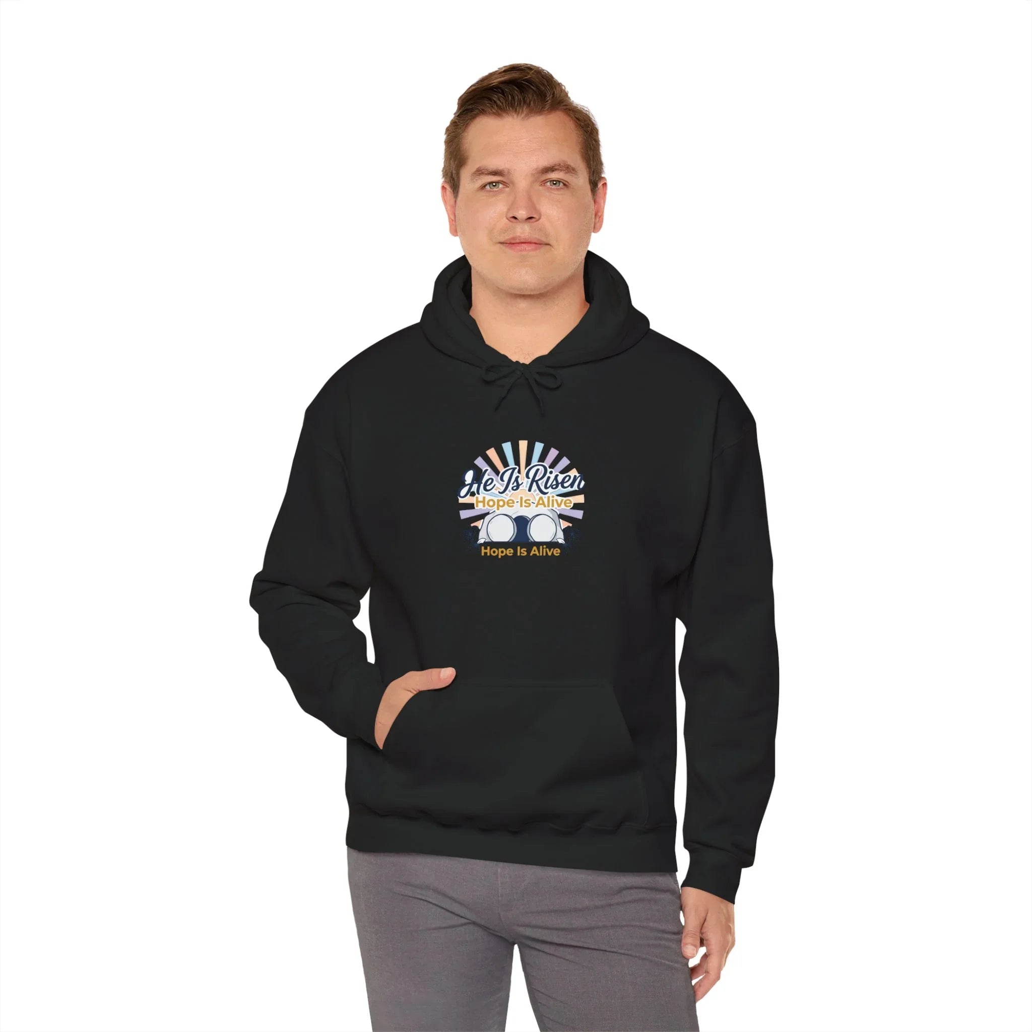 He Is Risen Hoodie | Easter sweatshirt, Christian resurrection apparel Printify