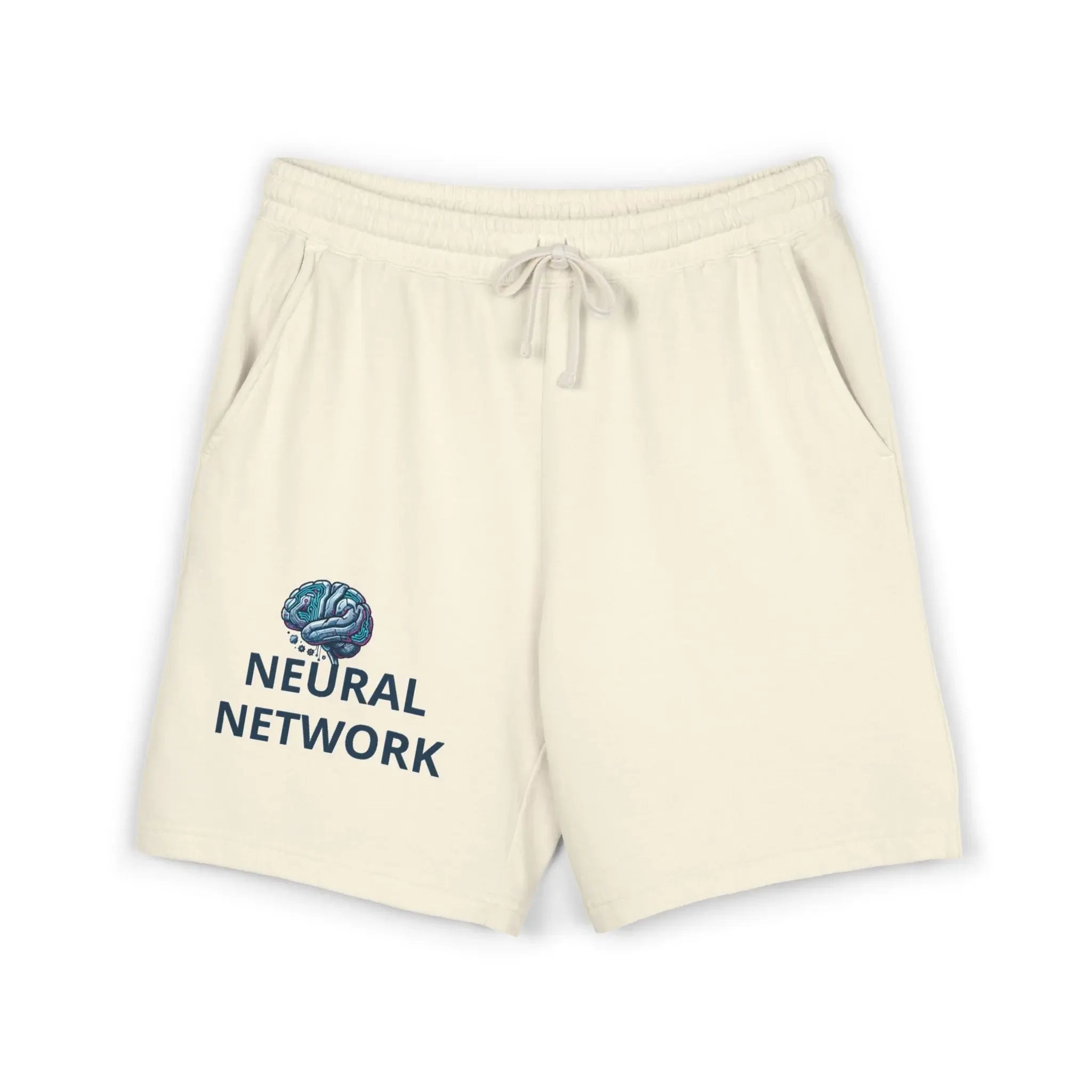 Shorts de jogging en polaire Neural Network — shorts détente avec motif cerveau tech Printify