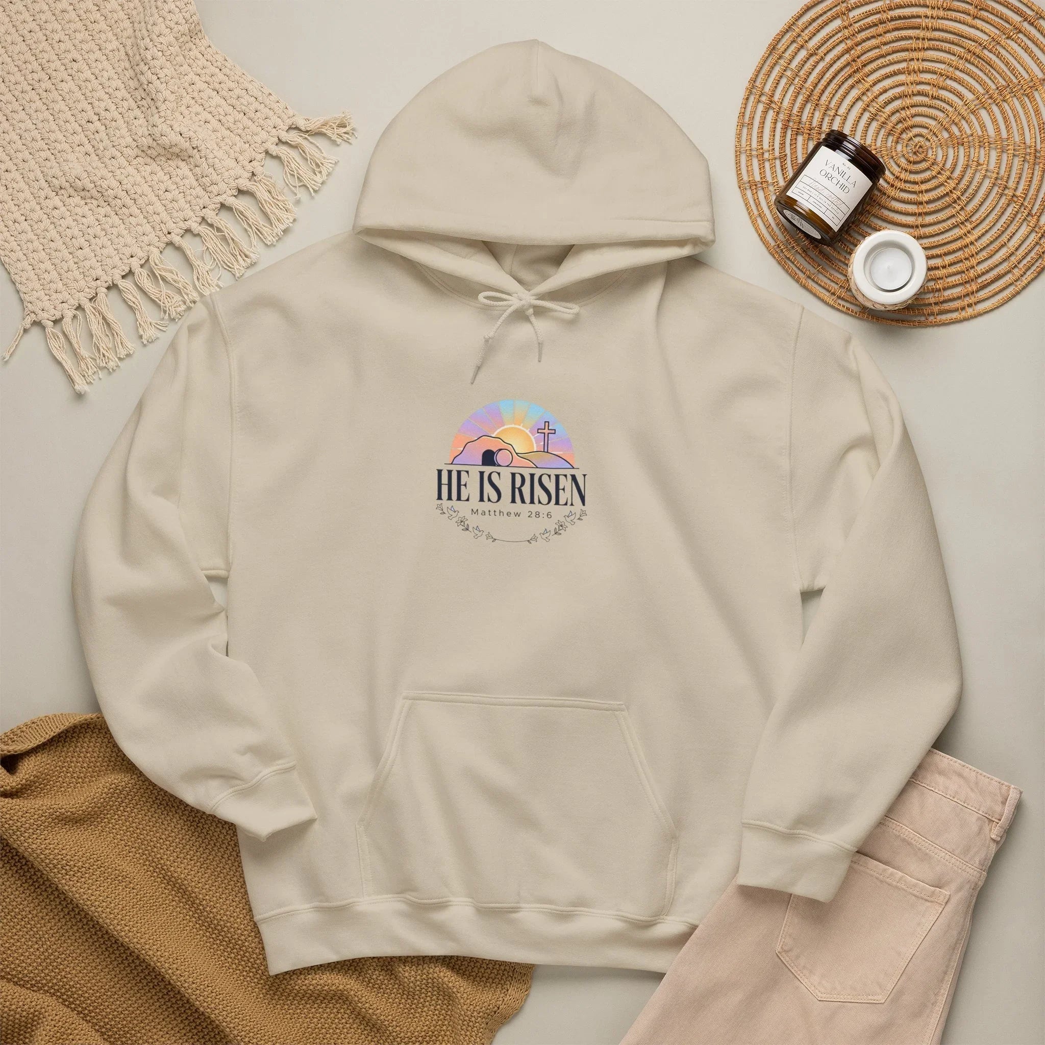 Christ Easter Design Hoodie | Easter Day Christian Sweatshirt Printify