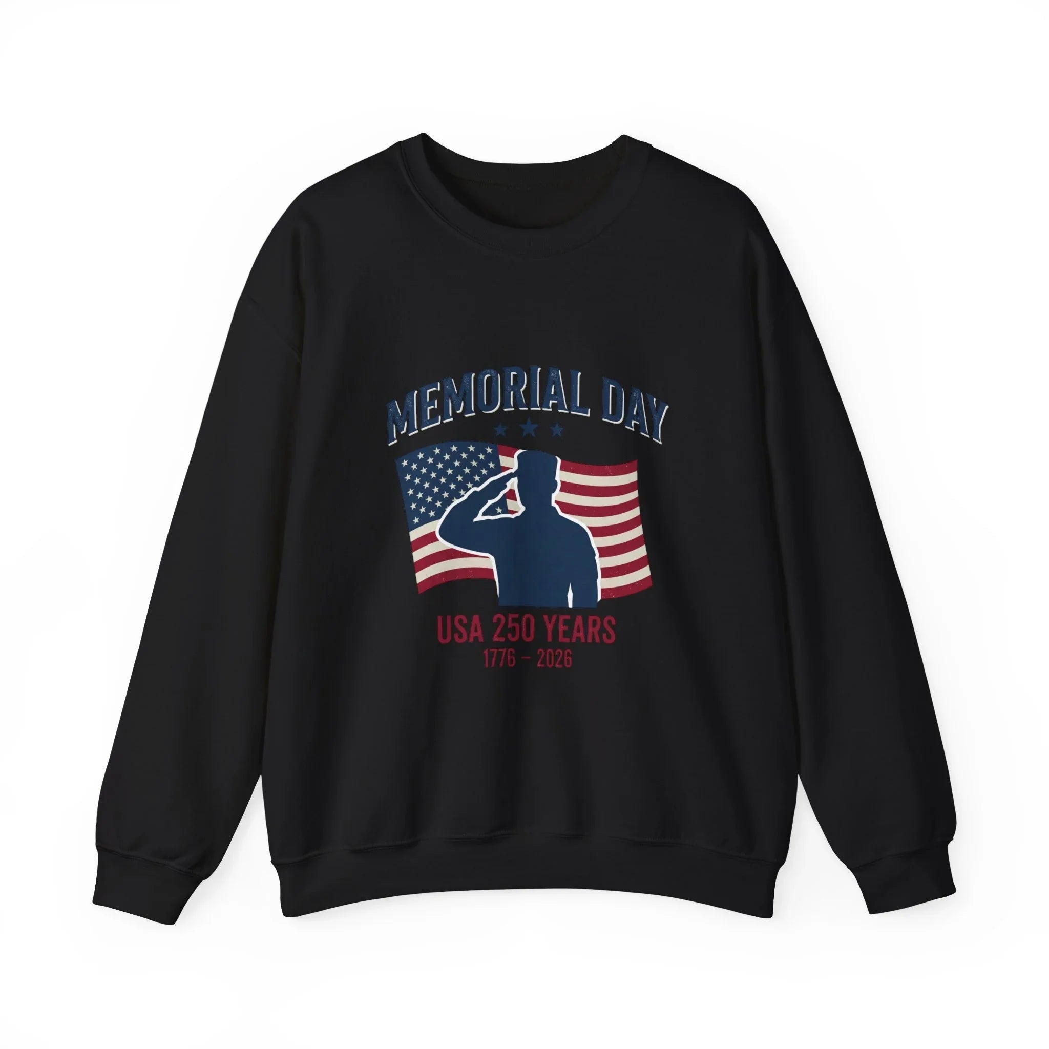 Memorial Day USA Crewneck Sweatshirt | vintage distressed patriotic Printify